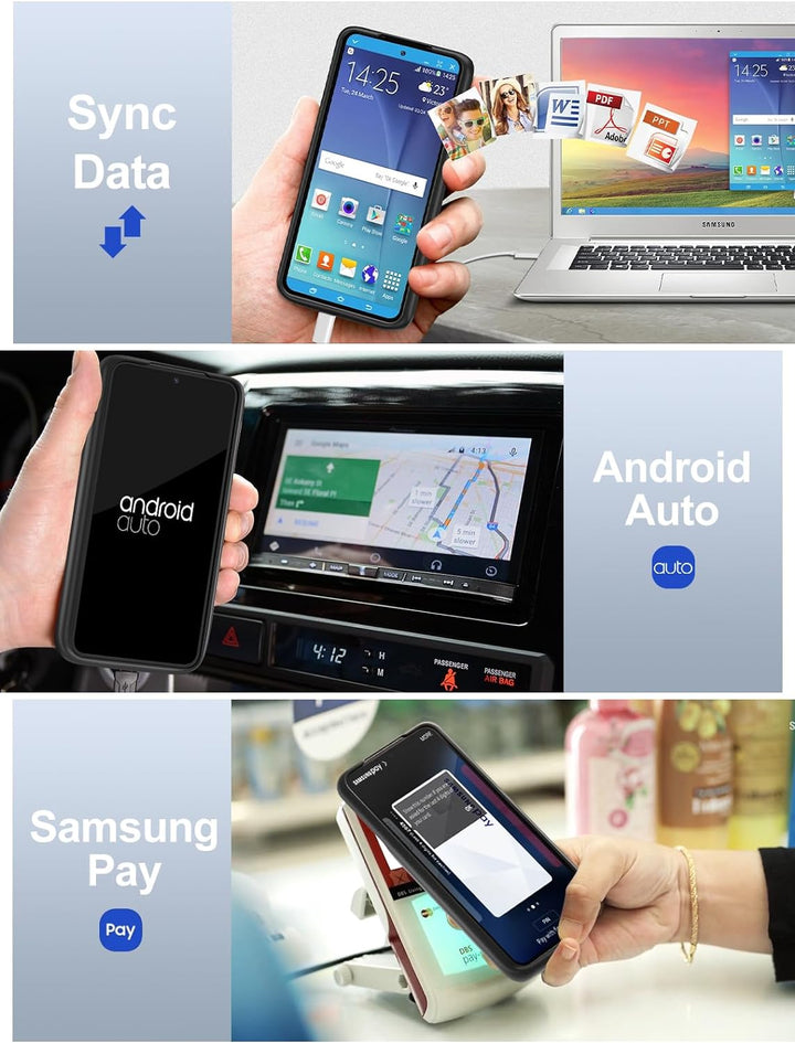 NEWDERY Akkuhülle für Samsung Galaxy S23, 4700mAh Tragbare Ladebatterie Zusatzakku Externe Handyhüll