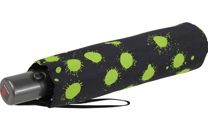 Knirps Taschenschirm Slim Duomatic Paint Drops - Green Grün, Grün