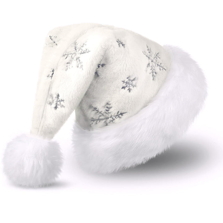 Weihnachtsmütze für Erwachsene, Plüsche Nikolausmütze für Damen und Herren, Warm and Dicker Weihnach