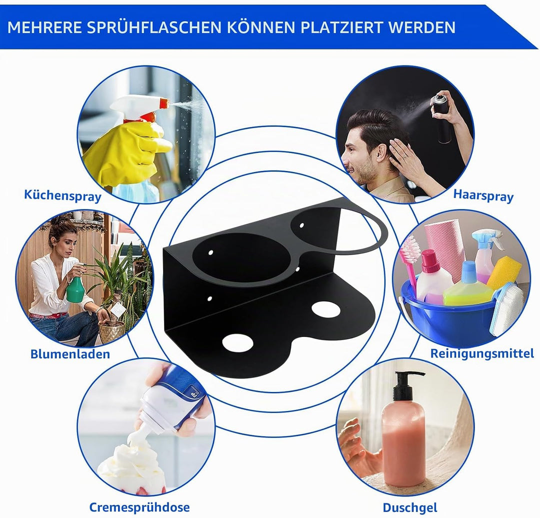 Spraydosenhalter Sprühdosenhalter Metall Dosenhalter für Sprühflaschen, Werkstatt Zubehör Sprühflasc