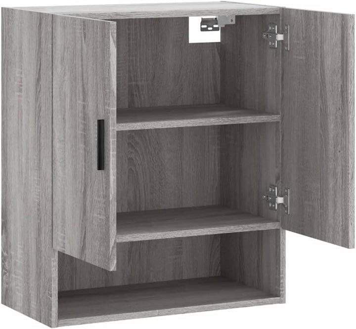 prissent Wandschrank Grau Sonoma 60x31x70 cm Holzwerkstoff Hängeschrank Badschrank Langlebiges Mater