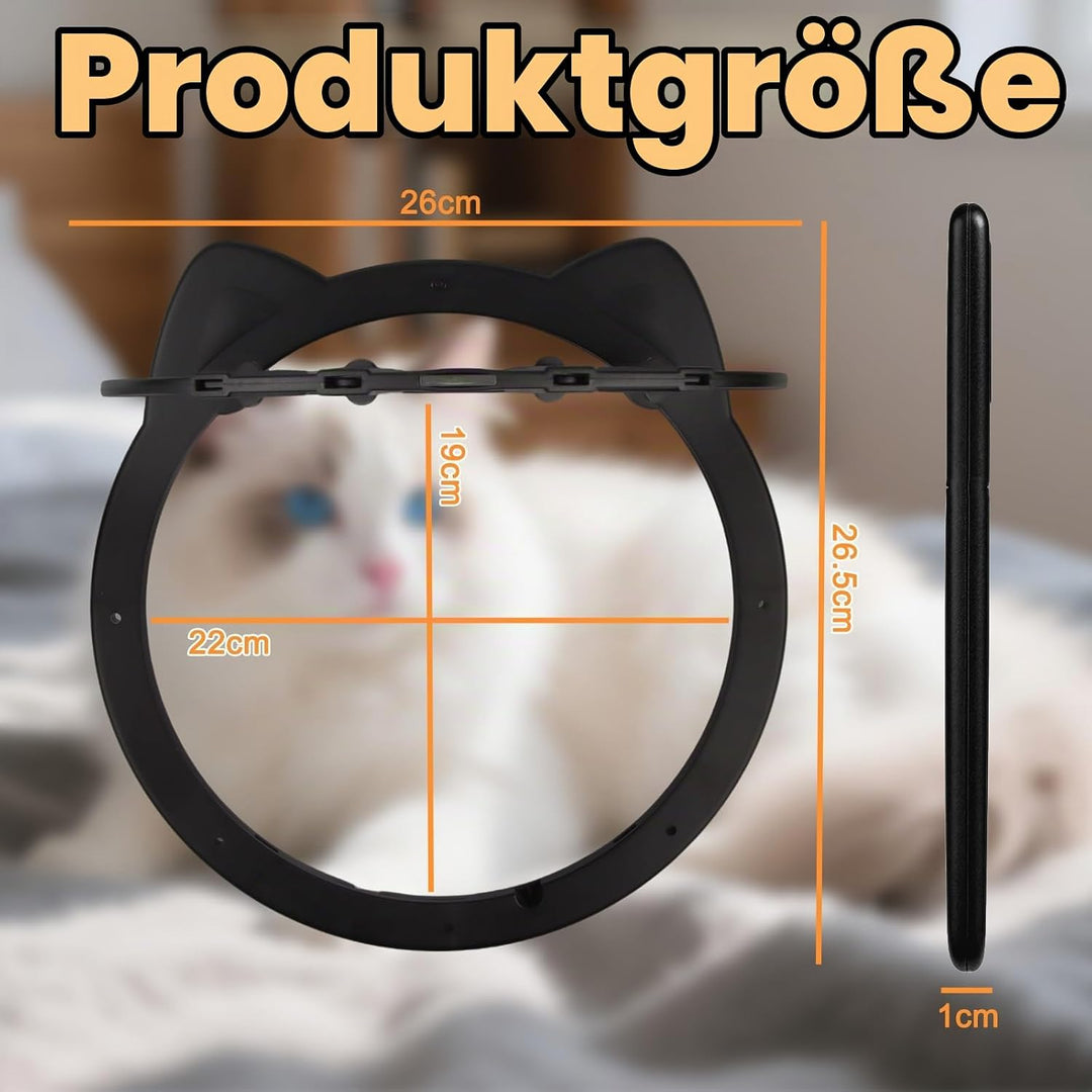 Katzenklappe für Fliegengitter, Katzentür für Fliegengitter, Katzen-tür für FensterKatzenklappe Inne