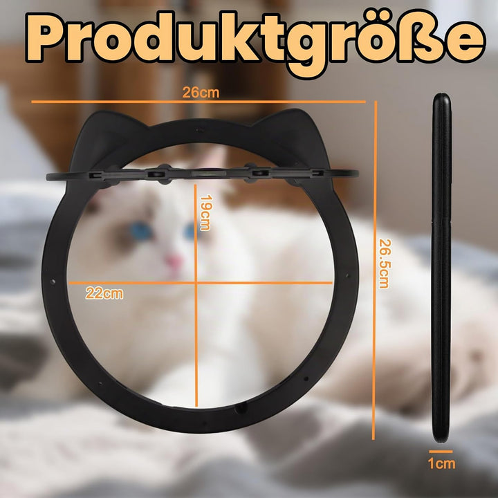 Katzenklappe für Fliegengitter, Katzentür für Fliegengitter, Katzen-tür für FensterKatzenklappe Inne