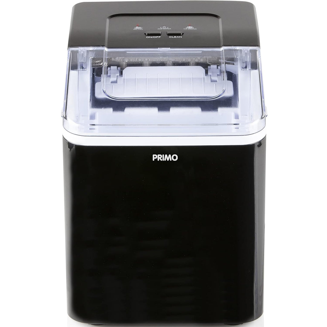 PRIMO PR407IB Tragbare Eiswürfelmaschine, 12 kg x 24 h, bereit in 9 Minuten, Schwarz