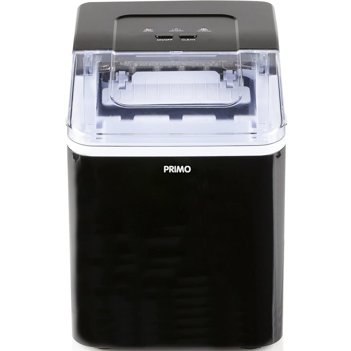PRIMO PR407IB Tragbare Eiswürfelmaschine, 12 kg x 24 h, bereit in 9 Minuten, Schwarz
