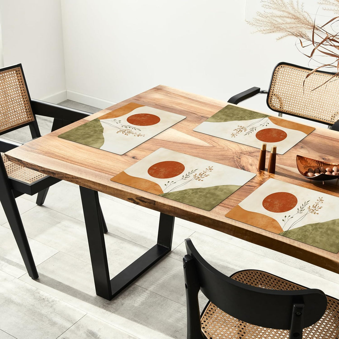 KitchenYeah© Platzsets Abwaschbar 6-Teilig 45x30 cm Tischsets Platzdeckchen rutschfeste Platzset Unt