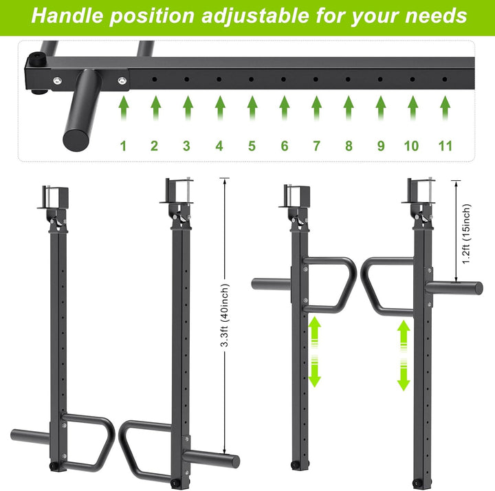 SELEWARE Multi Grip Dip-Stangenaufsatz für 2 x 2 oder 3 x 3 Zoll mit 1 oder 5/8 Zoll Loch Power Rack