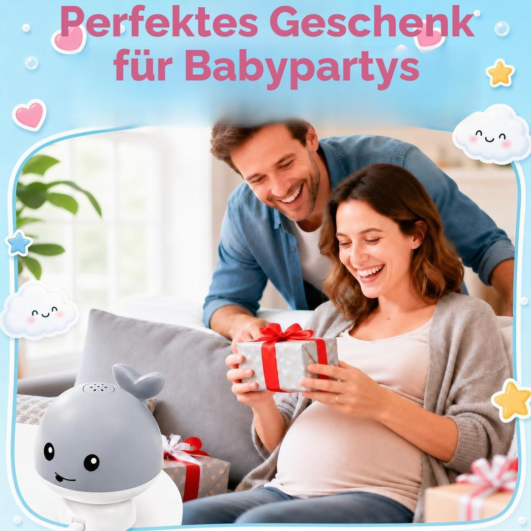 Gigilli Baby Badewannenspielzeug, Leuchtender Spritzender Wal-Spielzeug 6-12 12-18 Monate Badespielz