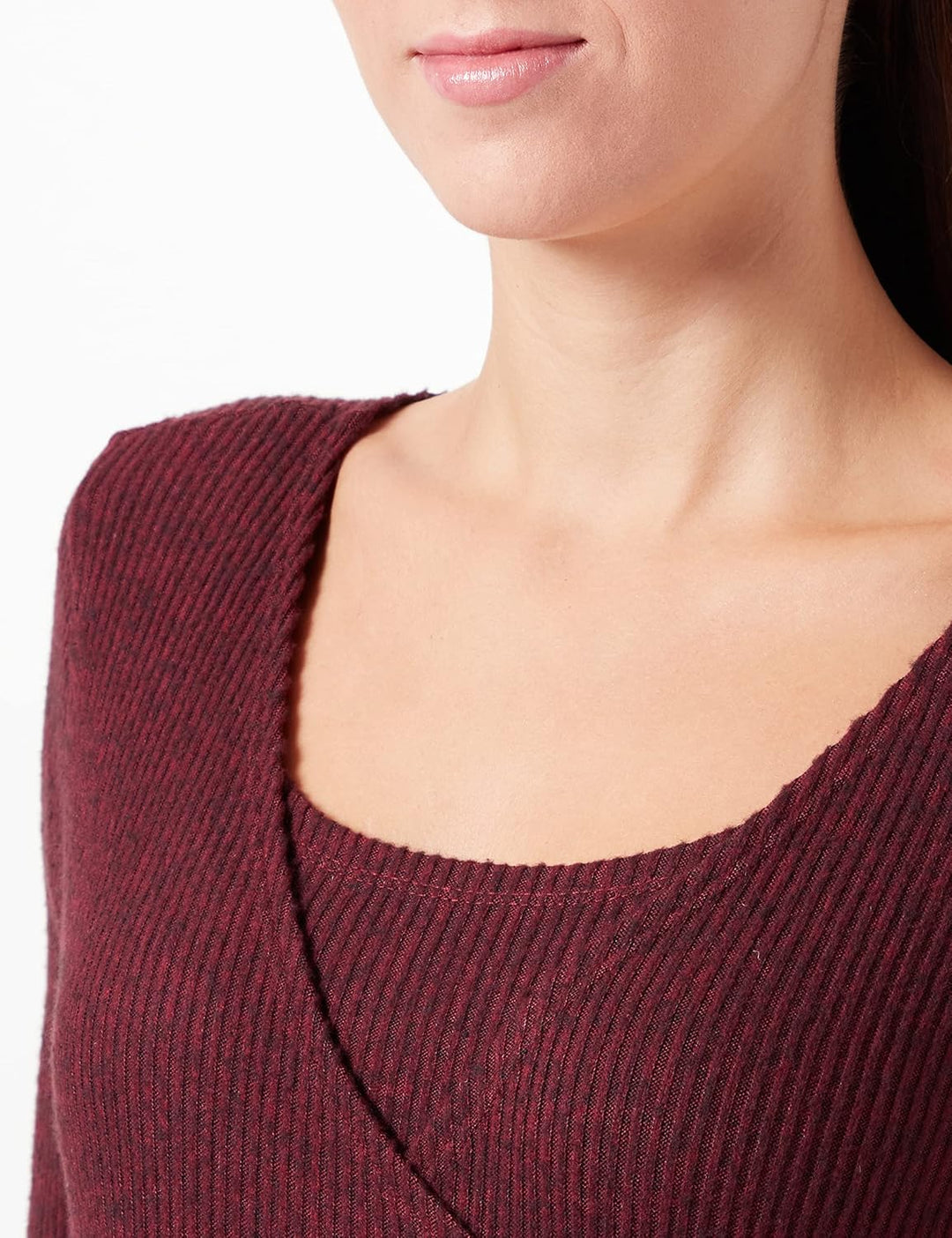 Noppies Damen Dress Redan Nursing Long Sleeve Kleid 44 Tawny Port - P281, 44 Tawny Port - P281
