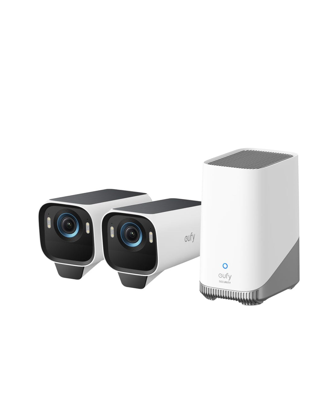 eufyCam S3 Pro 2-Kamera-Set, 4K Kabellose Solar-Überwachungskamera Aussen, MaxColor Nachtsicht, Fore