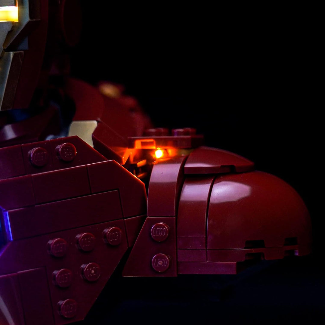 Version mit Lichtsteuerung Licht-Kit Kompatibel mit Lego 76327 Iron Man MK4 Bust (Nicht Lego), Led B