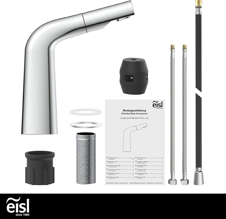 EISL COOL Waschtischarmatur mit herausziehbarer Brause zum Haarewaschen, wassersparender Wasserhahn,