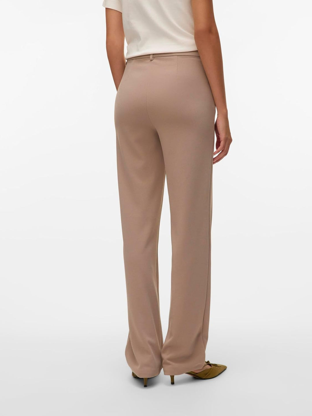 VERO MODA Damen Vmzamira Mw Slim Straight Pant Noos, Moon Rock