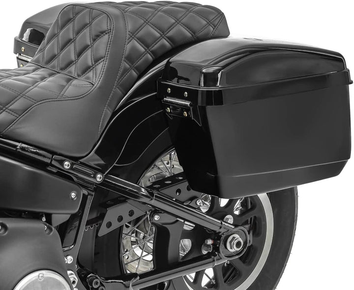 Craftride Seitenkoffer NV je 20l + Haltesatz für Chopper/Custombike Special CB43009