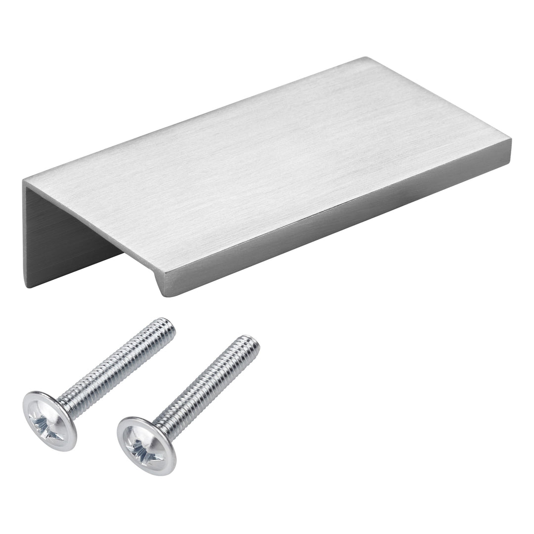 SOTECH 10er Set Alu Möbelgriff SEARL 70 mm Edelstahloptik Griff-Profilleiste Schubladengriff Kücheng