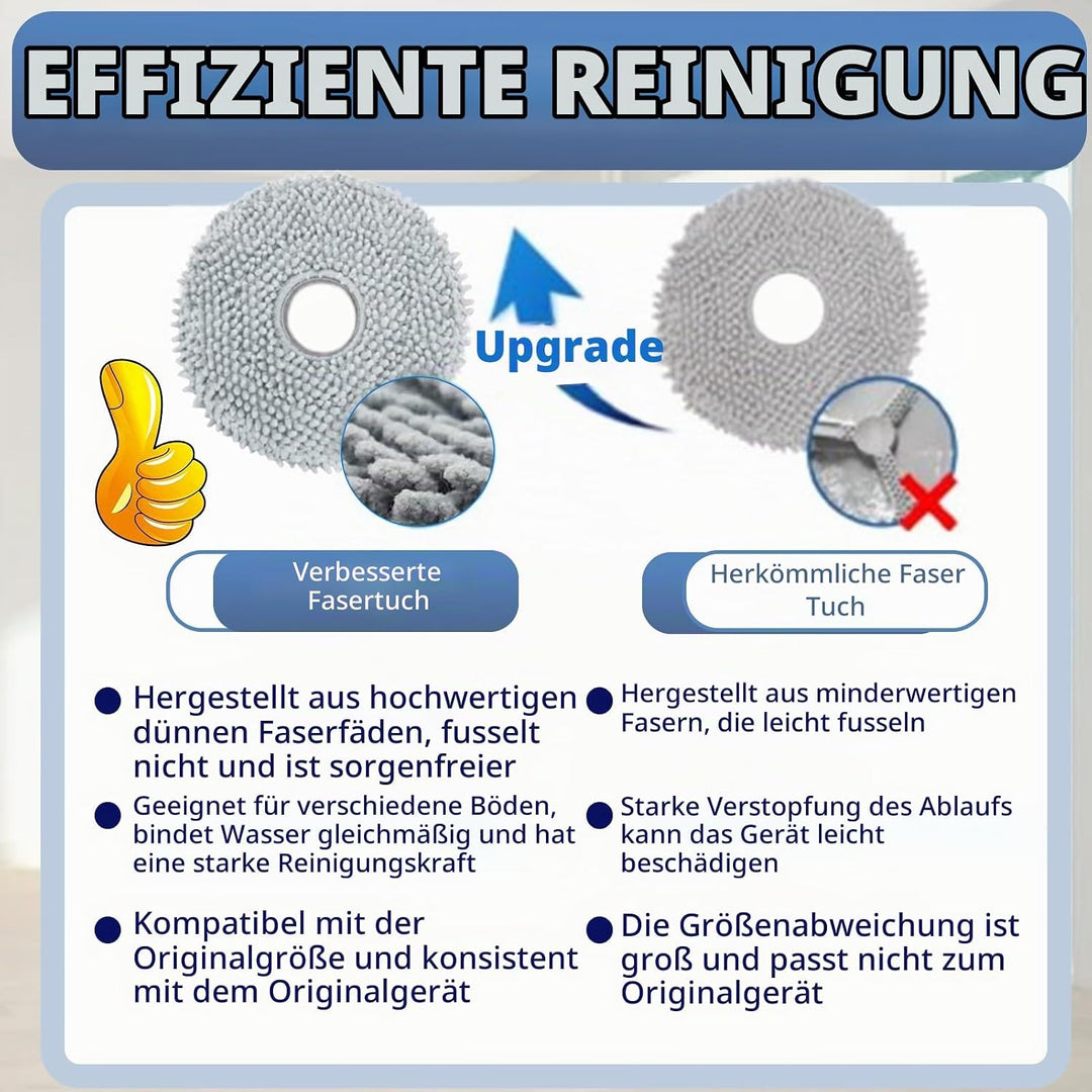 8 Stück Ersatz Wischtücher für Roborock Q Revo/Qrevo Curv/Qrevo MaxV/Qrevo Pro/Qrevo S Wischtücher,