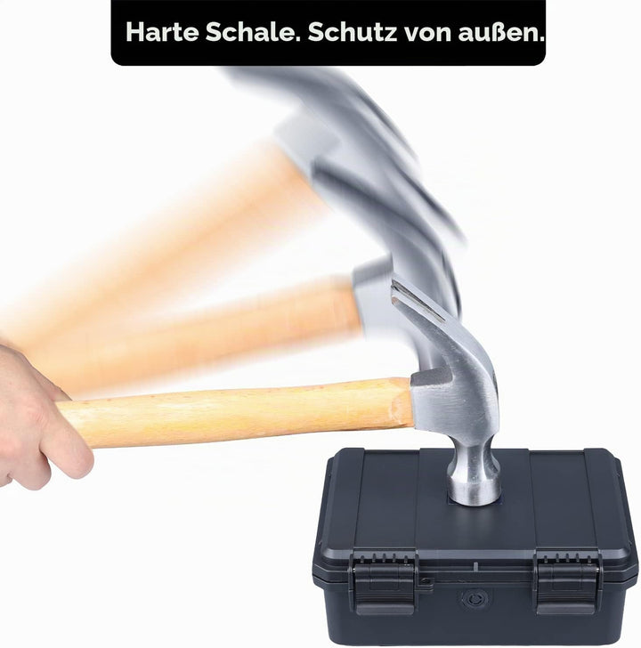 Lykus HC-1820 wasserdichte Mini Koffer Trockenbox mit Schaumstoffeinlage, Innenmasse 18x12x6,8 cm, I