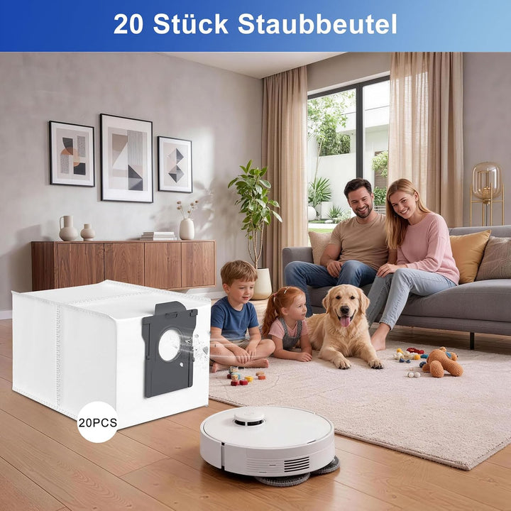 15 Stück Staubbeutel für Dreame L10s Ultra Gen 2/Gen 3, L40s Pro Ultra, X50/X40 Ultra Complete/X30 U
