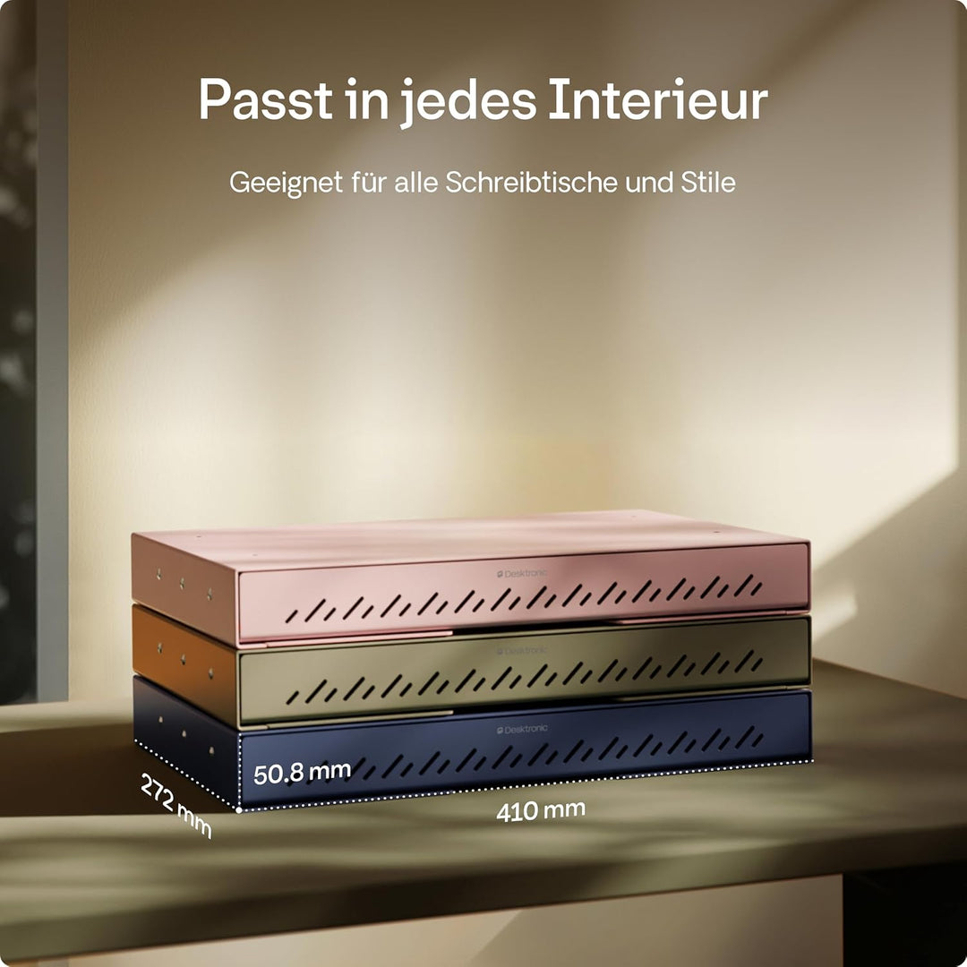 Desktronic Schreibtisch-Organizer, Untertisch-Aufbewahrungsbox, Schreibtisch für Büro Schule Homeoff