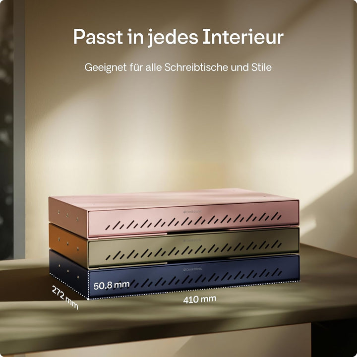 Desktronic Schreibtisch-Organizer, Untertisch-Aufbewahrungsbox, Schreibtisch für Büro Schule Homeoff