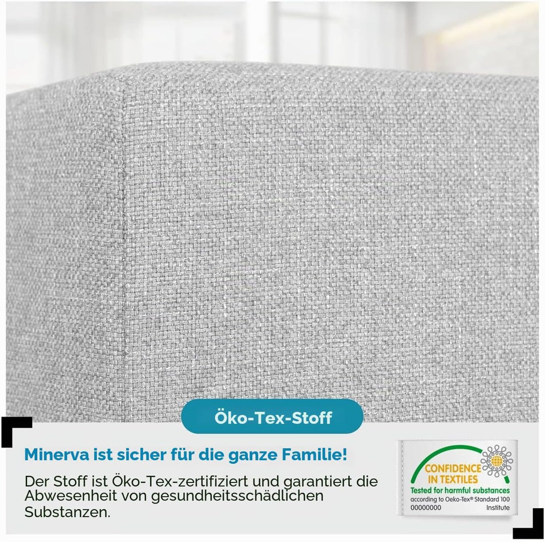 Deshome Pouf hocker Fussstütze 63x63x44 cm Wasserabweisender Stoff: Modernes Design Pouf für Sofa Wo