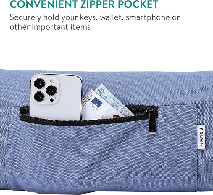 Navaris XXL Yogatasche für Yogamatte aus Baumwolle - Tasche für Yoga Matte mit Reissverschluss Trage