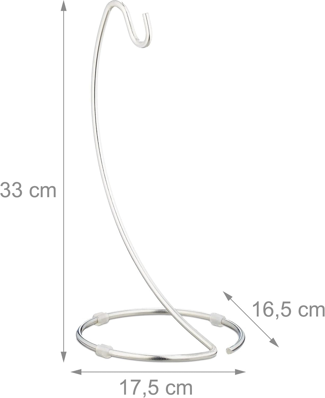 Relaxdays 8 x Bananenhalter mit rundem Standfuss, Bananenhaken, Obstaufbewahrung, Bananen, Trauben,