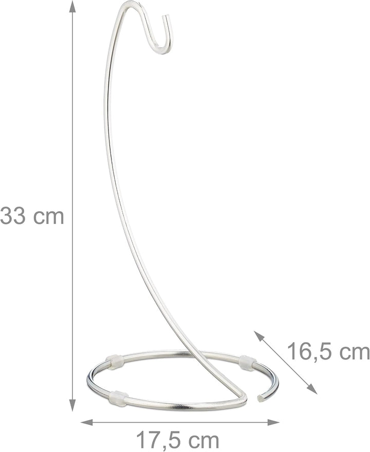 Relaxdays 8 x Bananenhalter mit rundem Standfuss, Bananenhaken, Obstaufbewahrung, Bananen, Trauben,