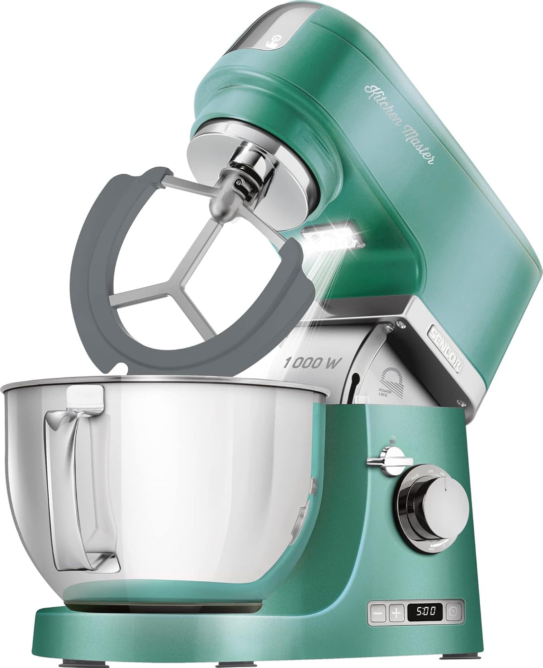 Robuster Handmixer aus Metall, 1000 W, Grün