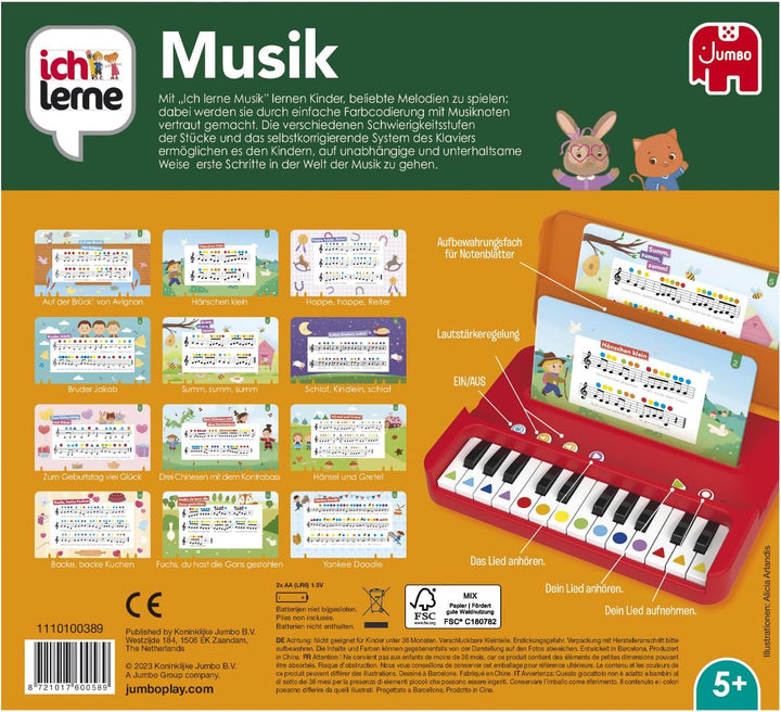 Jumbo 1110100389 Ich Lerne Musik Learning Toys, Mehrfarbig