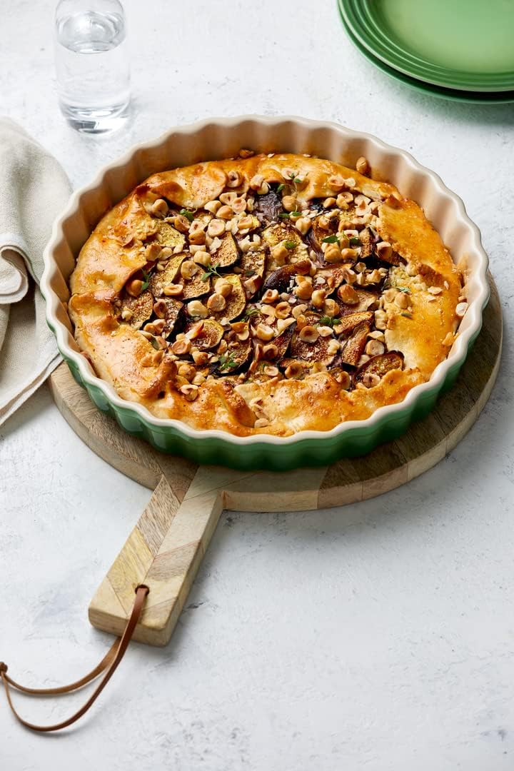 Le Creuset Tarteform aus Steinzeug, 28 cm, 2.1 Liter, Bamboo, 71120284080001 Bamboo 28 cm, Bamboo 28