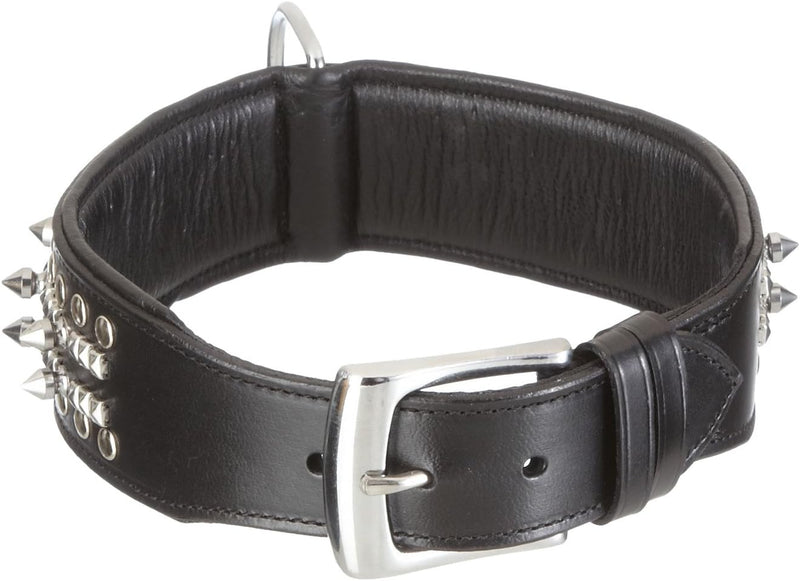 Nobby Leder Halsband DELGADO, schwarz 60 cm (54-59 cm), 50 mm, 1 Stück schwarz L: 60 cm, B: 50 mm, s