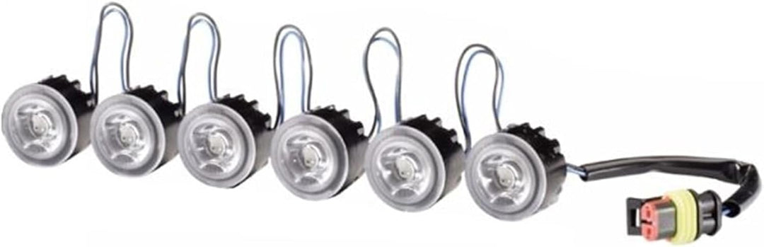 HELLA - LED-Tagfahrleuchtensatz - LEDayFlex - 24/12V - rund - Einbau - Lichtscheibenfarbe: glasklar