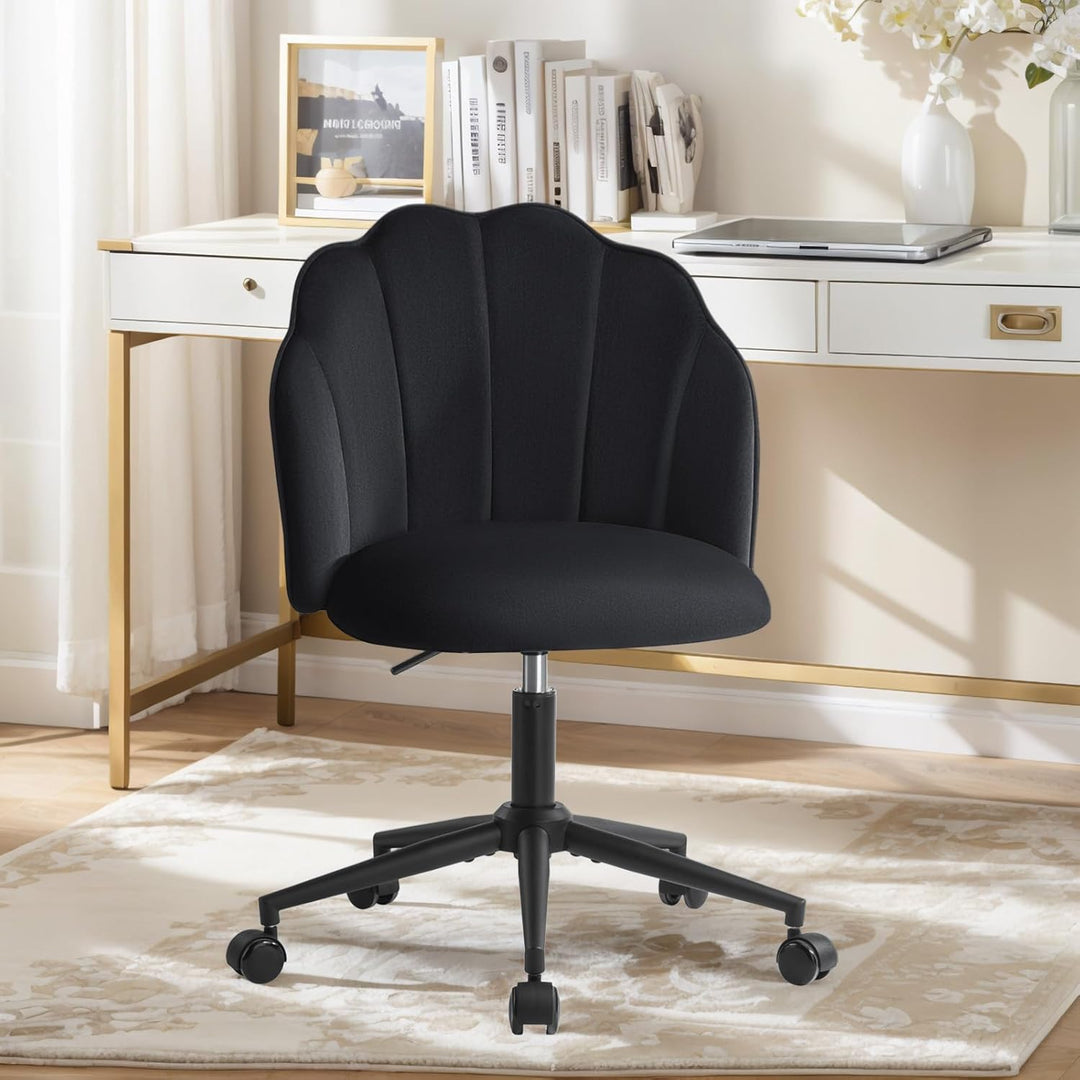 Stuhl für Schminktisch, Drehstuhl mit Rollen aus Samt, Schlafzimmer Stuhl, Schminktisch Sessel Drehb