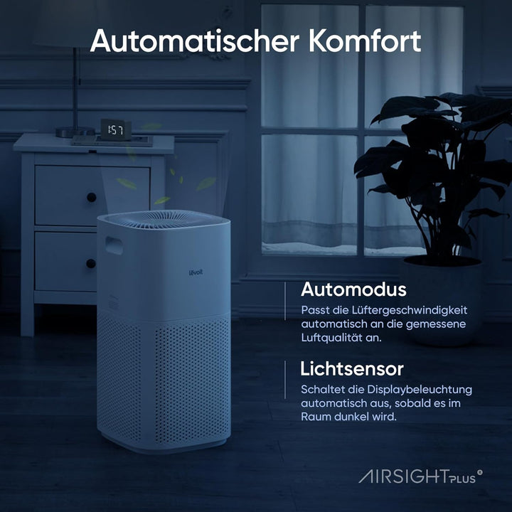 Levoit CORE 600S HEPA Luftreiniger für Raucherzimmer Allergiker,CADR 697m³/h für bis zu 147㎡ Wohnung