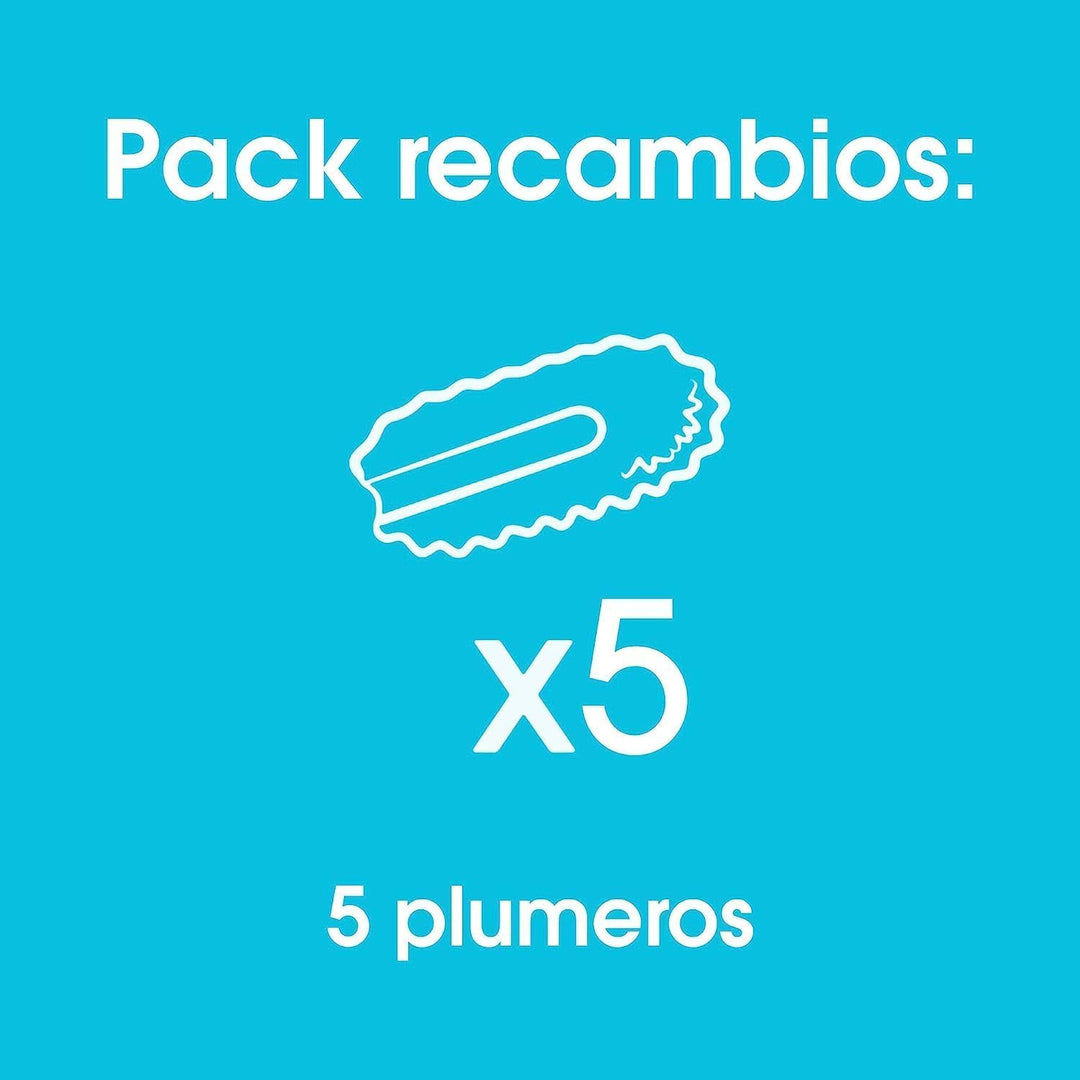 Pronto Staubwedel, 5er Pack (5 Nachfüller), Polyester, Kunststoff, Weiss 5 Pack (5 Nachfüller) Nachf