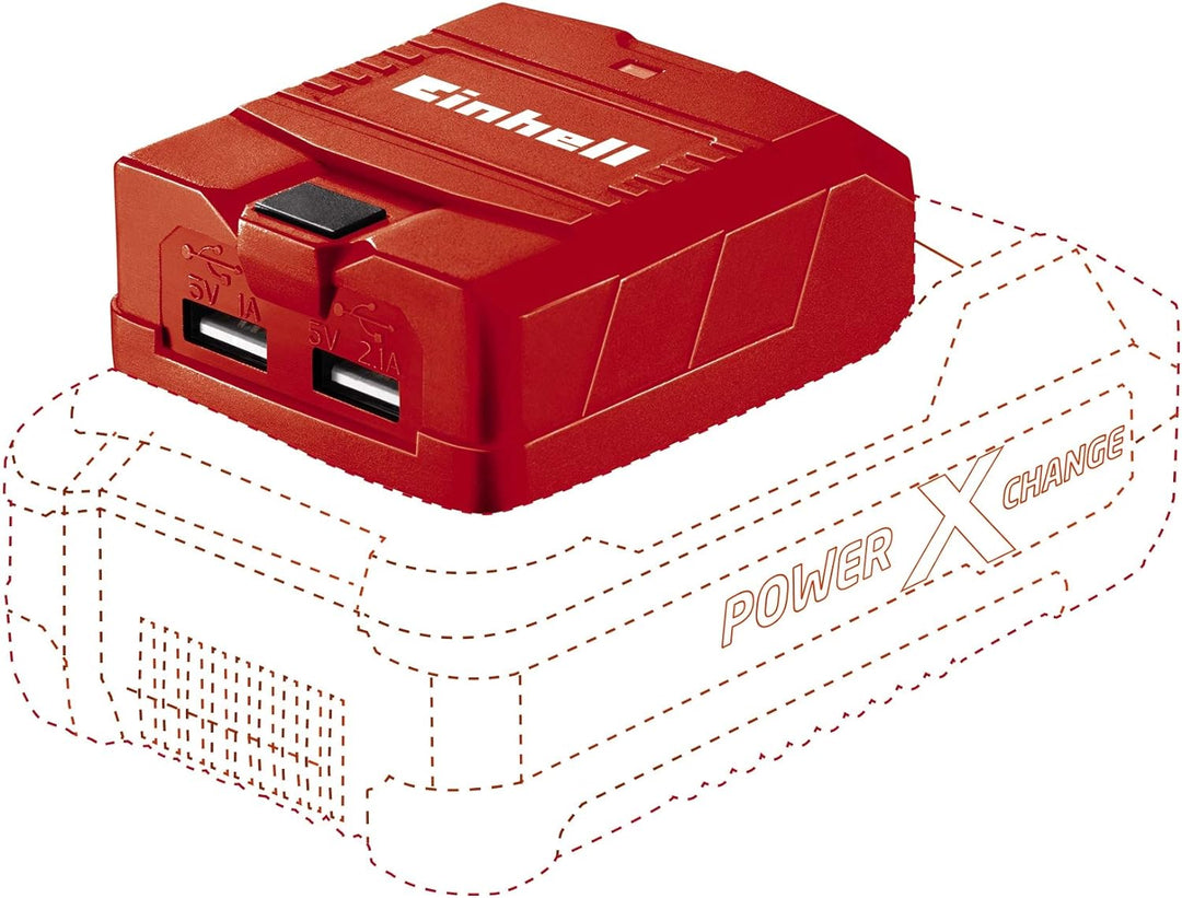 Einhell USB Akku-Adapter TE-CP 18 Li USB Power X-Change (Li-Ion, 18 V, externe Stromquelle für Handy