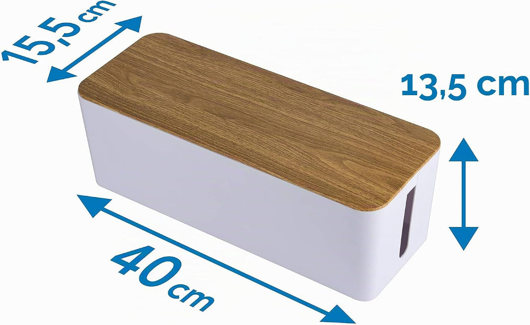 Electraline 300173 Aufbewahrungsbox für Kabel + Steckdosenleiste 6 Steckdosen 16 A Flachstecker, 1,5