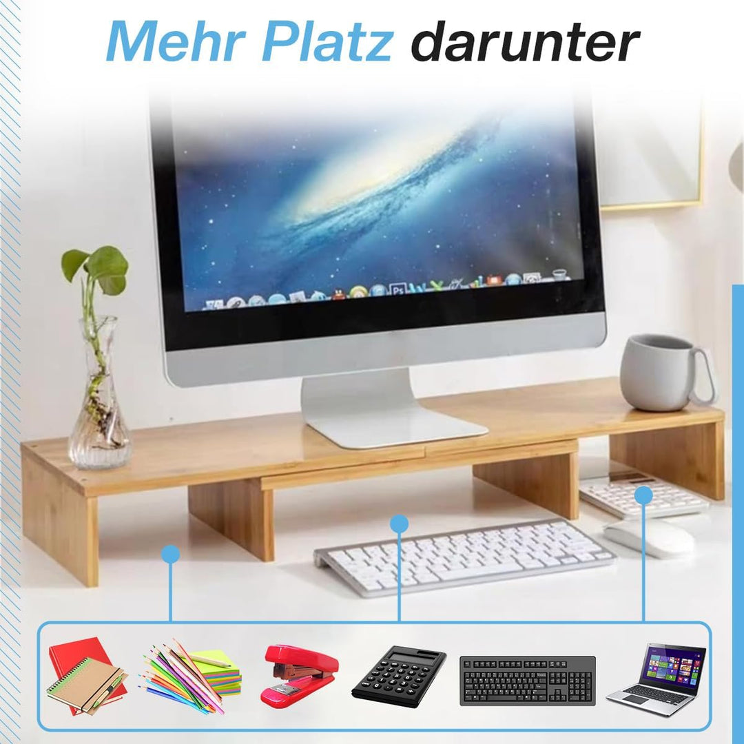 Fleau Home Monitorerhöhung – Laptopständer – Laptoperhöhung – Schreibtisch-Organizer – Bildschirmerh