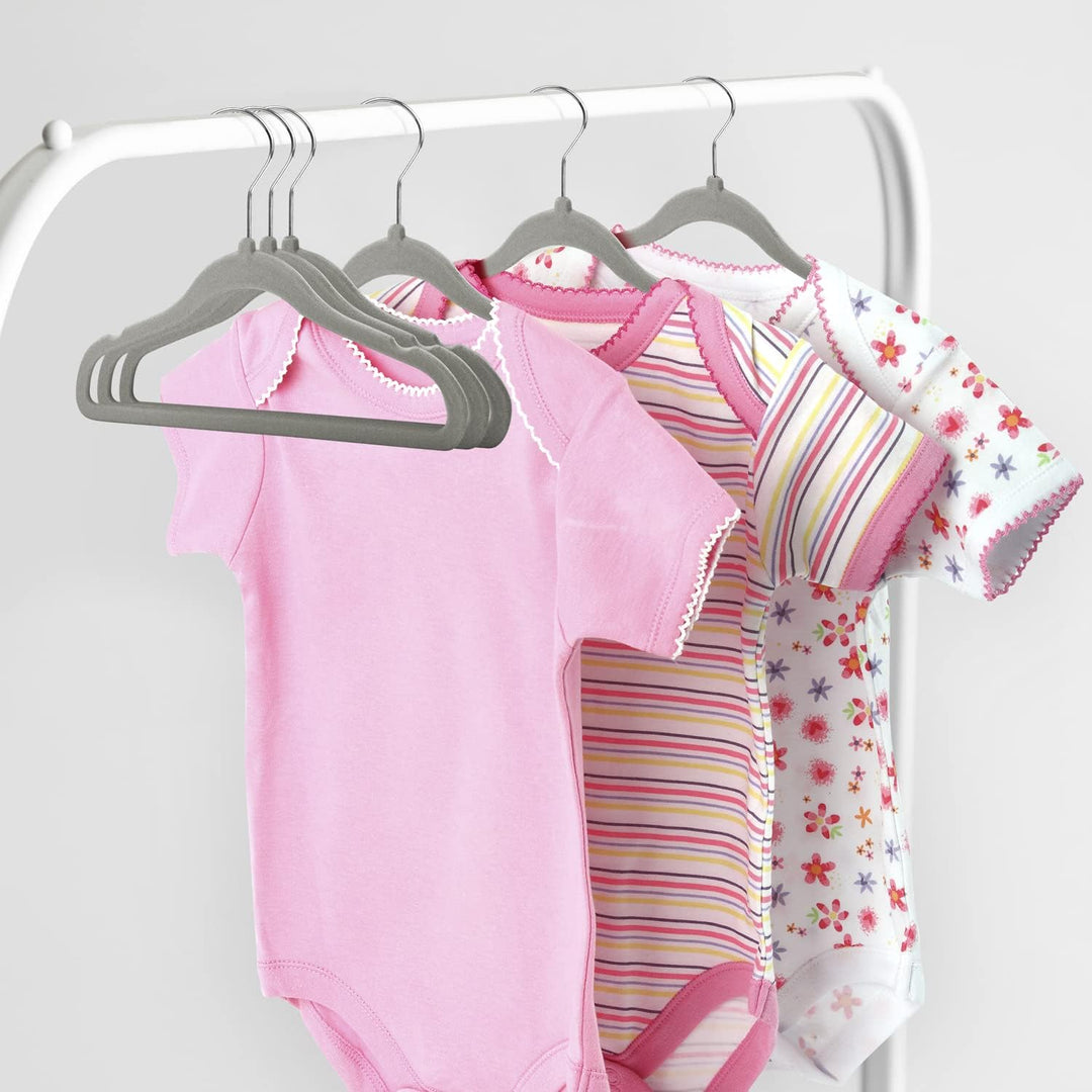 30 Pack Baby Anti-Rutsch-Samt Kleiderbügel, Säuglings- und Kleinkinderbügel, Ultra-schlanke, Platzsp