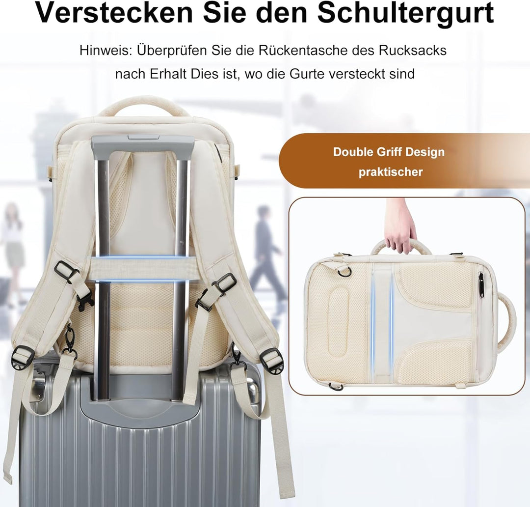 MATEIN Ryanair Handgepäck 40x30x20 Rucksack Damen, Klein 24L Reiserucksack Damen für Flugzeug, Ryana