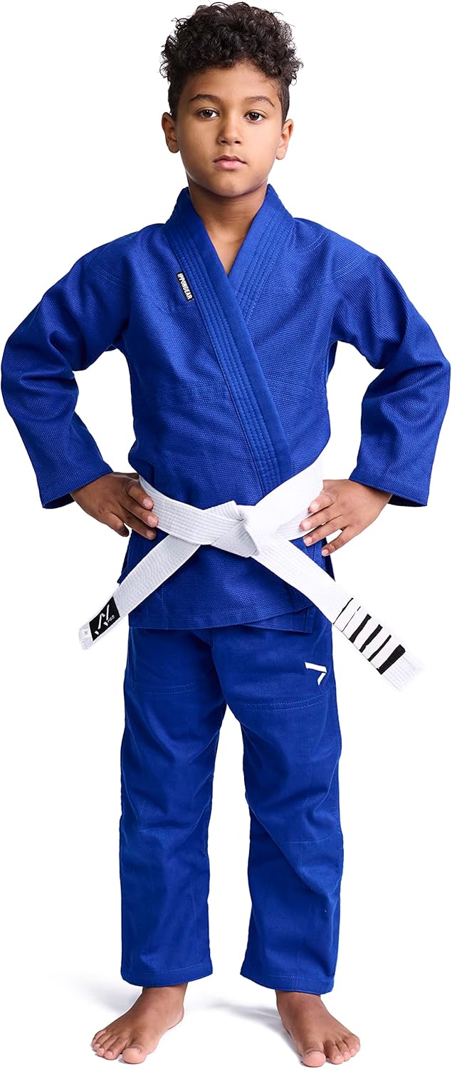 IPPONGEAR Brazilian Jiu Jitsu Kinder/Einsteiger Anzug inkl weissem Gürtel [Pearl-Weave Material I 35