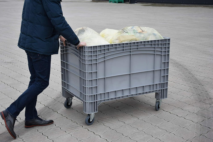 Grossbehälter 1200x800x950 mm mit 4 Lenkrollen Umzugsbehälter, Transportbox, Kunststoffbehälter, Umz