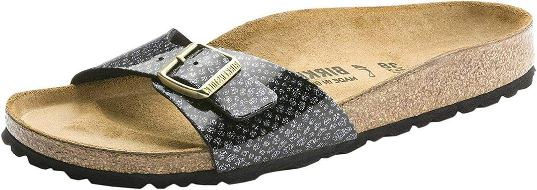 Birkenstock Madrid 40623, Unisex - Erwachsene Clogs & Pantoletten aus Birko-Flor 38 EU Schmal Schwar