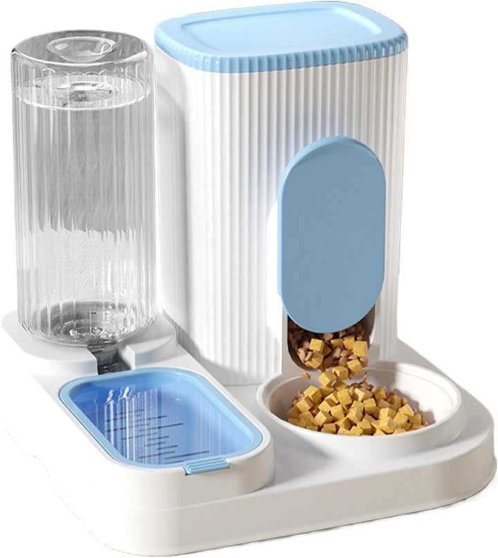 Automatic Cat Feeder, 2 In 1 Purpose Food Dispenser &amp; Water Bowl Set, Large Capacity Design, Removab
