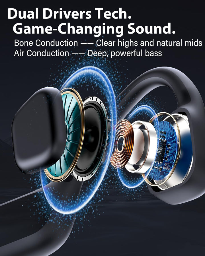 Knochenschall Kopfhörer Schwimmen, IPX8, Bluetooth 6.0, 8 GB MP3 | Open-Ear Sportkopfhörer, IPX8 was