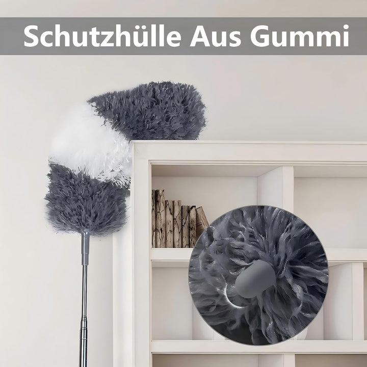 Staubwedel Teleskop Waschbar Mikrofaser Duster Lang Ausziehbar Bis 254cm,5 Stück Staubwedel Lang Aus