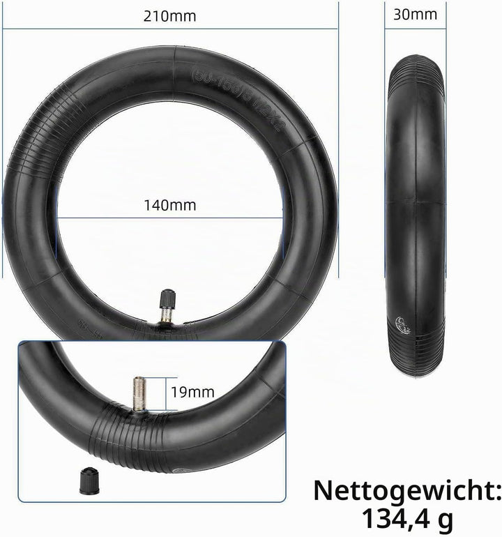 9 x 2,3 Reifen mit 8 1/2 x 2 Schlauch für NIU KQi1 / KQi1 Pro / KQi1 Sport Elektroroller 9 Zoll Inne