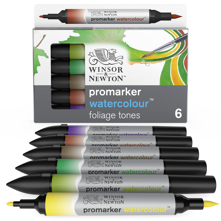 Winsor & Newton 0290169 ProMarker Aquarellmarker - 2 Spitzen, Pinsel- und feiner Spitze, lichtecht,