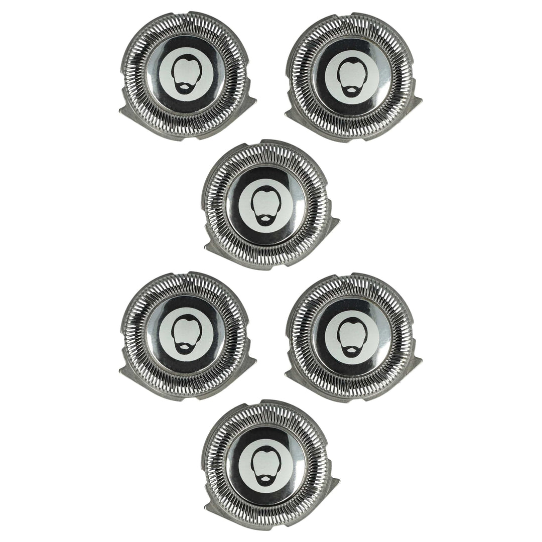 vhbw 6x Ersatz-Scherköpfe kompatibel mit Philips S3562, S3570, S3550, S3560, S3561, S3551, S3552 Ele